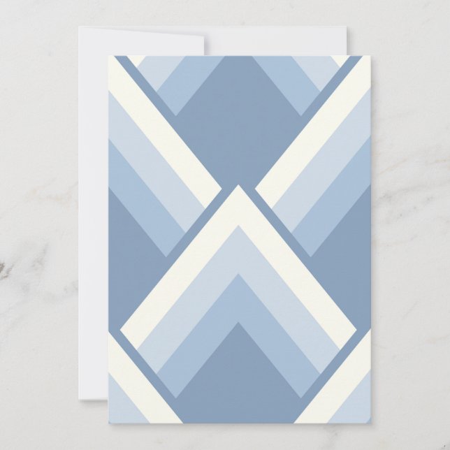 Abstract geometrical, blue and off white 2 (Front)