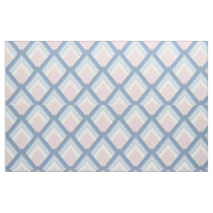 Abstract geometrical, blue, pink and off white fabric