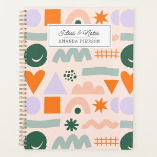 Abstract Geometrical Colourful Customised Planner