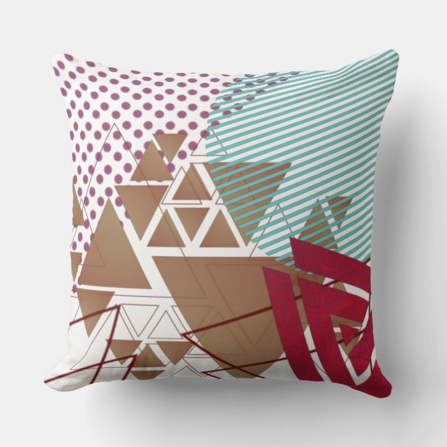 Abstract geometrical figures pattern  cushion (Front)