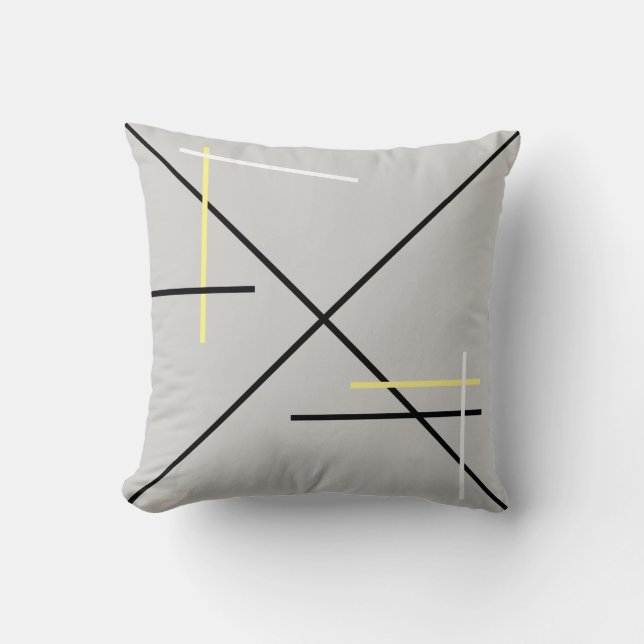 Abstract Geometry Art Throw Pillow Cushion (Front)
