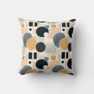 Abstract geometry minimal boho colourful simple cushion