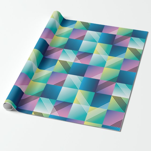 Abstract geometry seamless pattern wrapping paper (Unrolled)