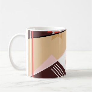 Abstract geomettric pattern, silk scarf shawl desi coffee mug