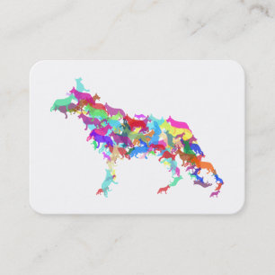 Abstract German Shepherd Pet Sitter Card