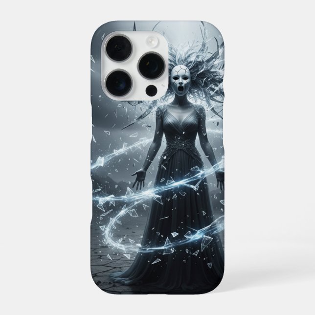 Abstract Ghost Art iPhone 16 Pro Case (Back)