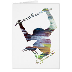 Abstract Gibbon silhouette