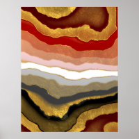 Abstract Gilded Agate