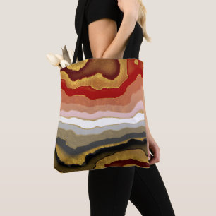 Abstract Gilded Agate Tote Bag