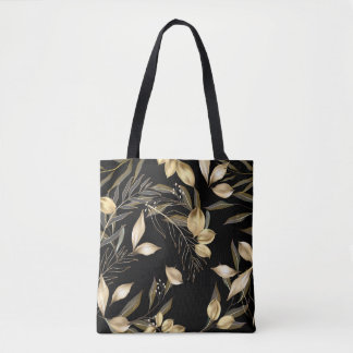 Abstract ginkgo leaves. Luxury glitter ginkgo on r Tote Bag