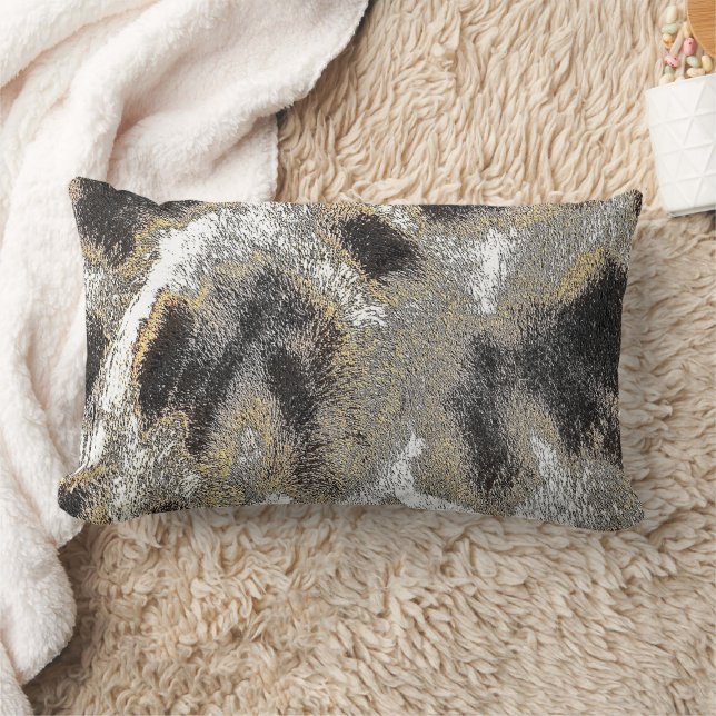 ABSTRACT GIRAFFE PATTERN LUMBAR CUSHION (Blanket)