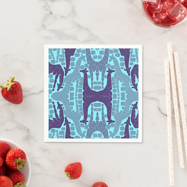 Abstract Giraffe Pattern Napkin (Insitu)