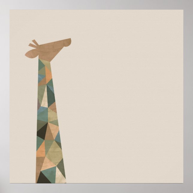 Abstract Giraffe Poster (Front)