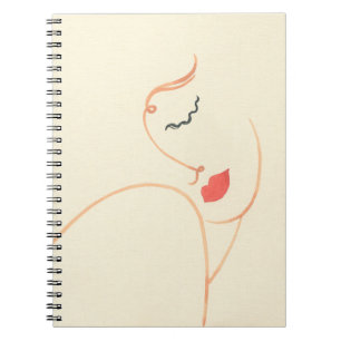 Abstract girl face. beautiful woman. fashion illus notebook