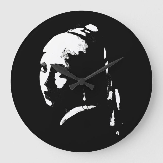 Abstract Girl with a Pearl Earring Wall Clock (Front)