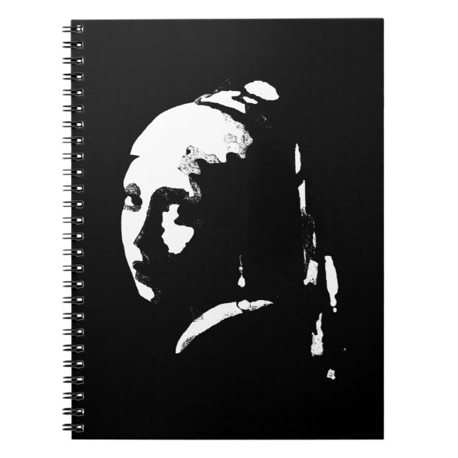 Abstract Girl with Pearl Earring Notebook (Front)