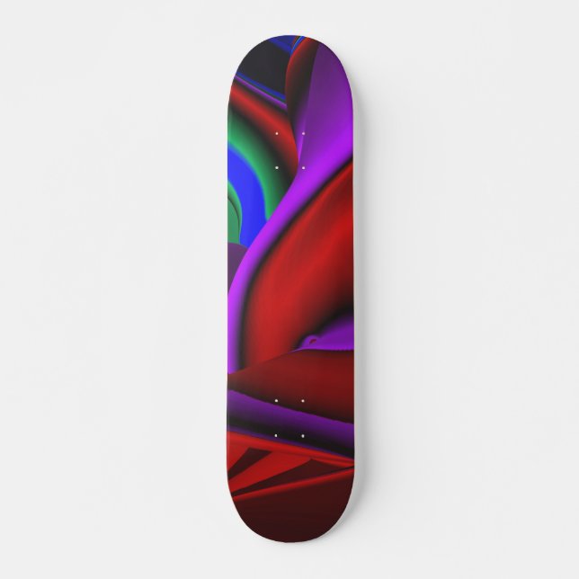 Abstract Girly Old School Skateboard (Front)