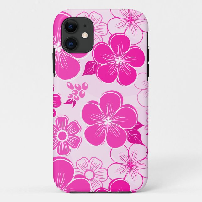 Abstract girly pink flowers Case-Mate iPhone case (Back)