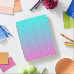 abstract girly pink turquoise ombre mermaid colour iPad cover<br><div class="desc">abstract girly pink turquoise ombre mermaid colours fashion accessories. cotton candy colours fashion accessories.</div>