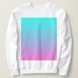 abstract girly pink turquoise ombre mermaid colour sweatshirt