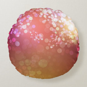 Abstract glamourous sparkle background. round cushion