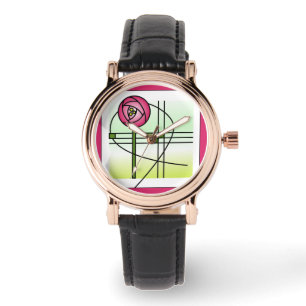 Abstract Glasgow Rose Watch