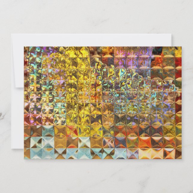 Abstract - Glass - Colourful personality matrix Invitation (Front)