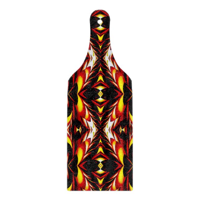 Abstract Glass cutting Board Paddle (Front)