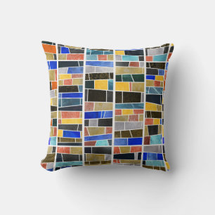 Abstract glass mosaic: high-resolution texture. cushion