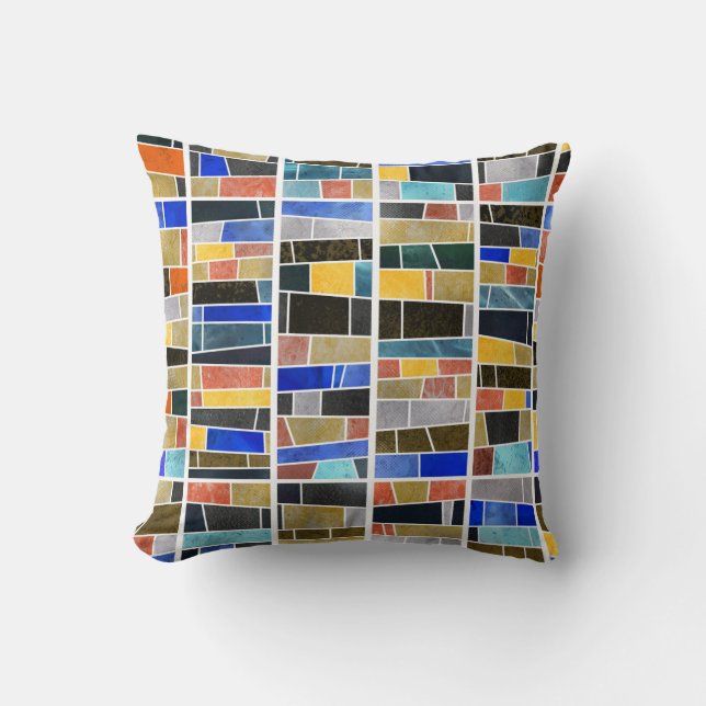 Abstract glass mosaic: high-resolution texture. cushion (Front)