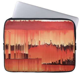 Abstract Glitch Sunset Design Laptop Sleeve