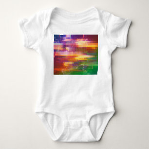Abstract glitch: test screen texture baby bodysuit