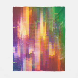 Abstract glitch: test screen texture fleece blanket