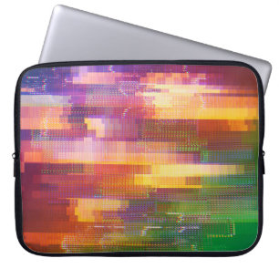 Abstract glitch: test screen texture laptop sleeve