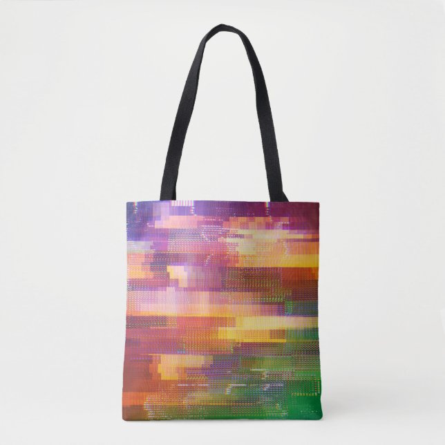 Abstract glitch: test screen texture tote bag (Front)