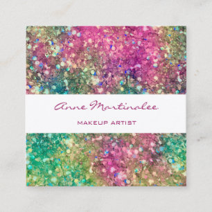 Abstract Glitter Glitz Square Business Card