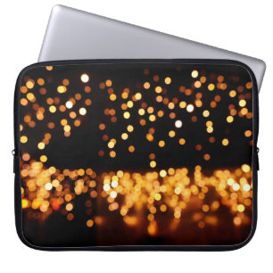 Abstract glitter lights laptop sleeve