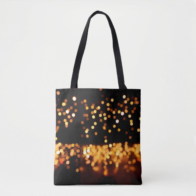 Abstract glitter lights tote bag (Front)