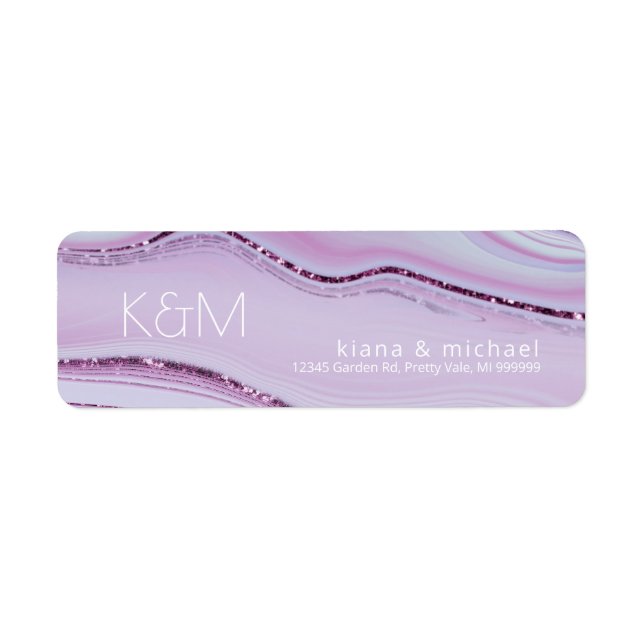 Abstract Glitter Strata Wedding Lilac ID903 (Front)