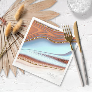 Abstract Glitter Strata Wedding SW ID903 Napkin