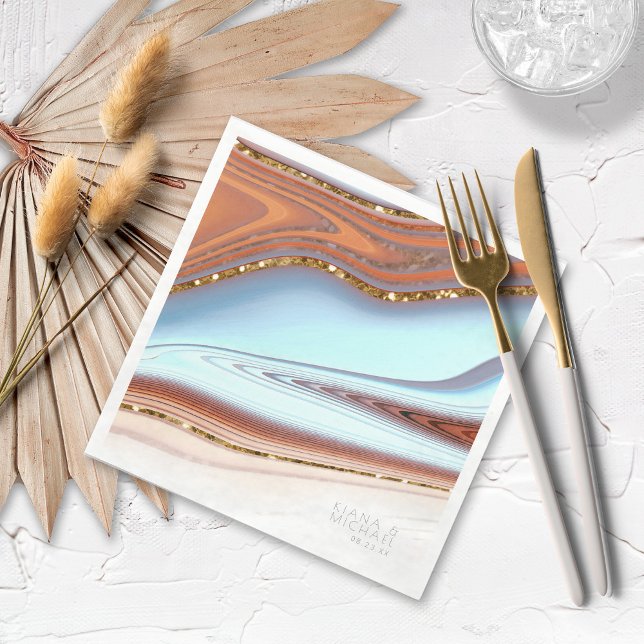 Abstract Glitter Strata Wedding SW ID903 Napkin (Creator Uploaded)