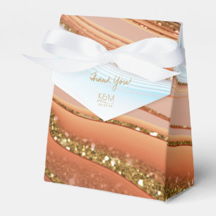 Abstract Glitter Strata Wedding Thank You SW ID903 Favour Box