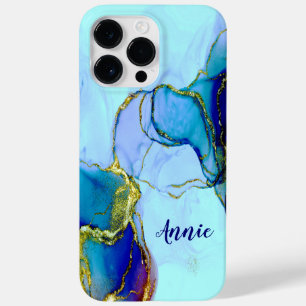 ABSTRACT GLITTERING BLUE COLOR PERSONALIZED Case-Mate iPhone 14 PRO MAX CASE