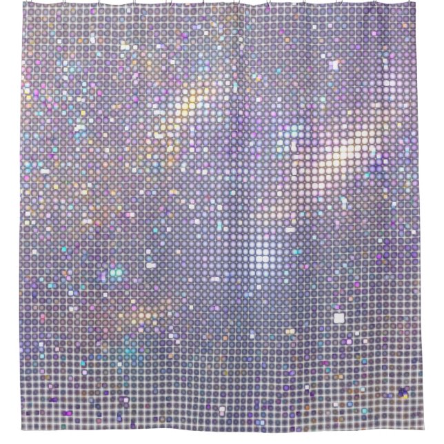 Abstract, glittering geometric texture. shower curtain (Front)