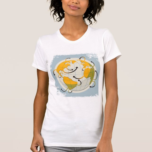 Abstract Globe Womens T-Shirt (Front)