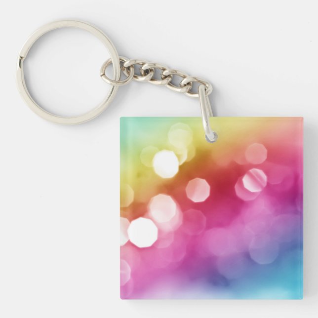 Abstract Glow Acrylic Keychain (Front)