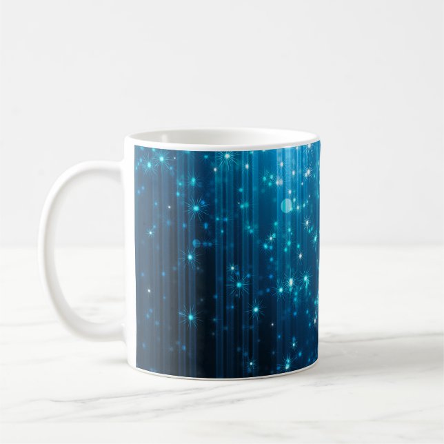 Abstract glowing background coffee mug (Left)