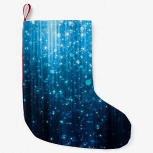 Abstract glowing background small christmas stocking