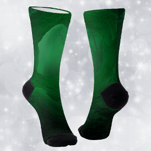 Abstract Glowing Green Cave With Tree Socks