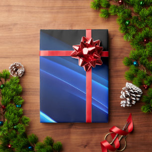 Abstract Glowing Wave Light Background   Modern  Wrapping Paper